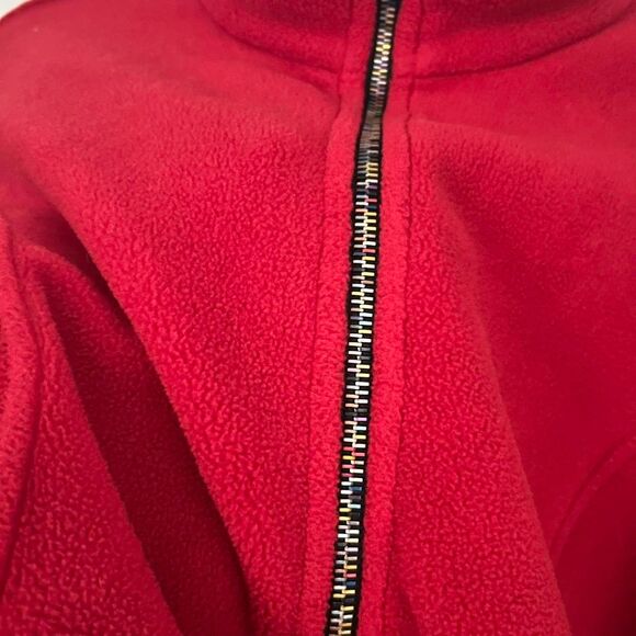 Y2K Retro Hikecore Red Kühl Fleece Zip-Up – Multicolor Zipper (Size M) - Picture 7 of 8